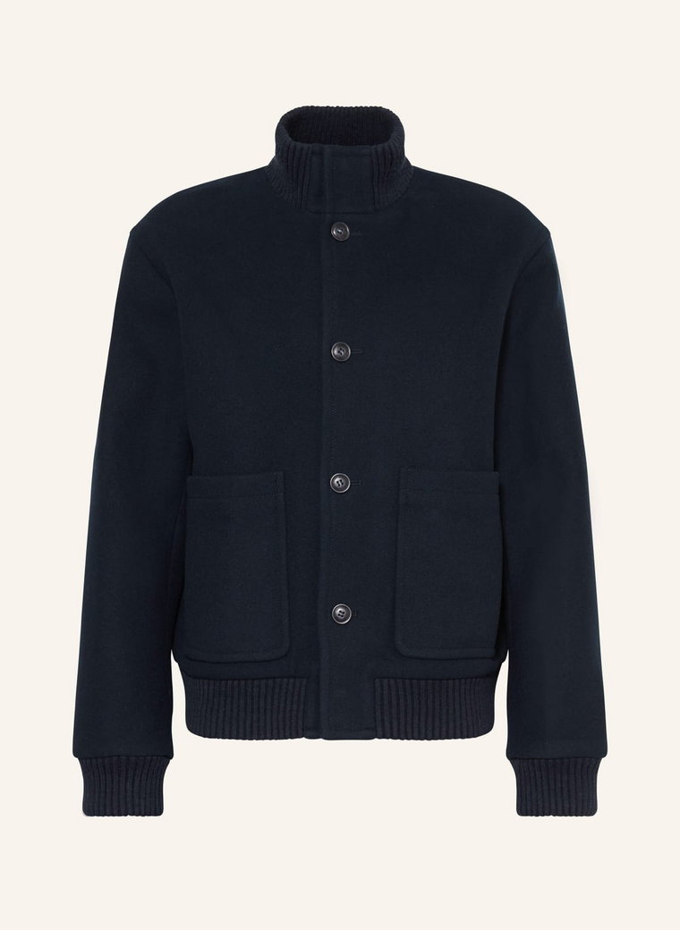 Woolrich Overjacket Melton blau