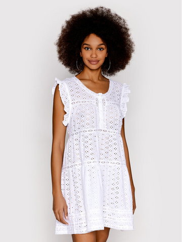Sukienka plażowa Rebekah CR Biały Regular Fit