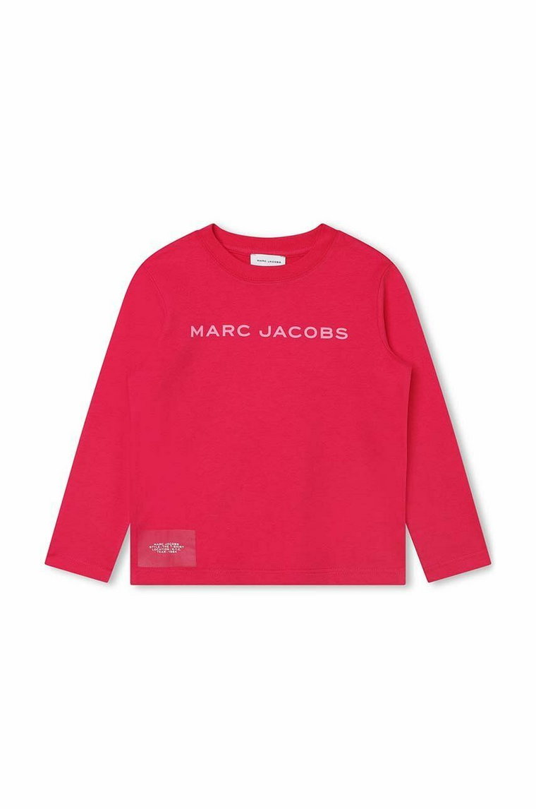 Marc Jacobs longsleeve bawełniany dziecięcy kolor czerwony z nadrukiem