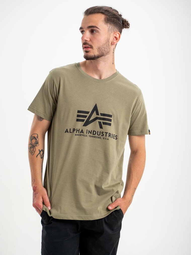 Koszulka Z Krótkim Rękawem Alpha Industries Basic Oliwkowa