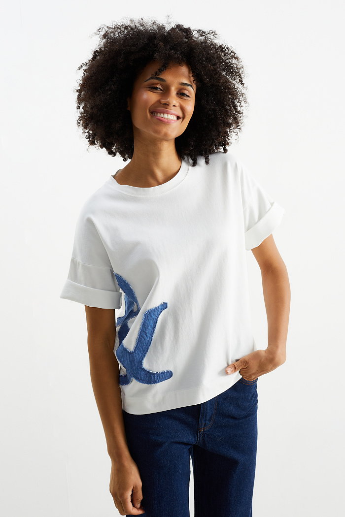 C&A T-shirt, Biały, Rozmiar: XL