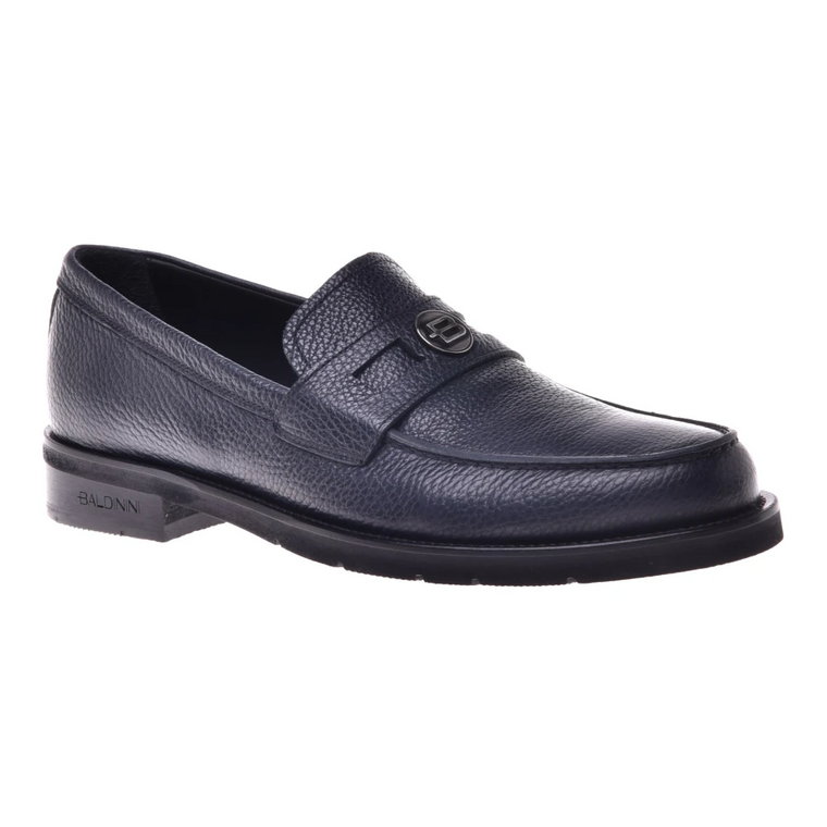 Loafers in electric blue calfskin Baldinini