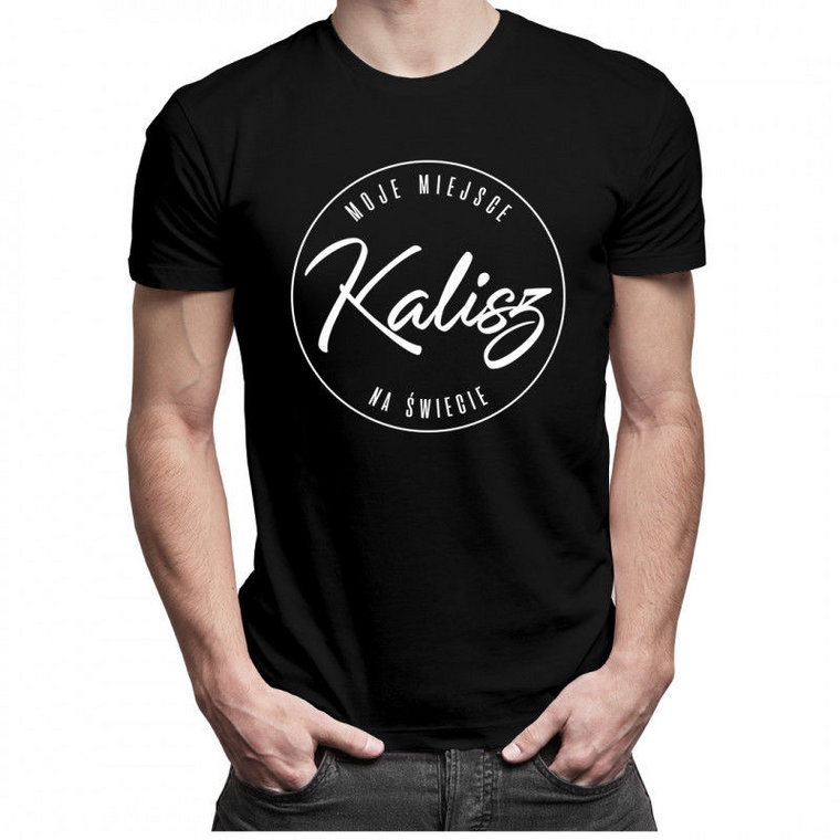 Kalisz - Moje miejsce na świecie - męska koszulka z nadrukiem