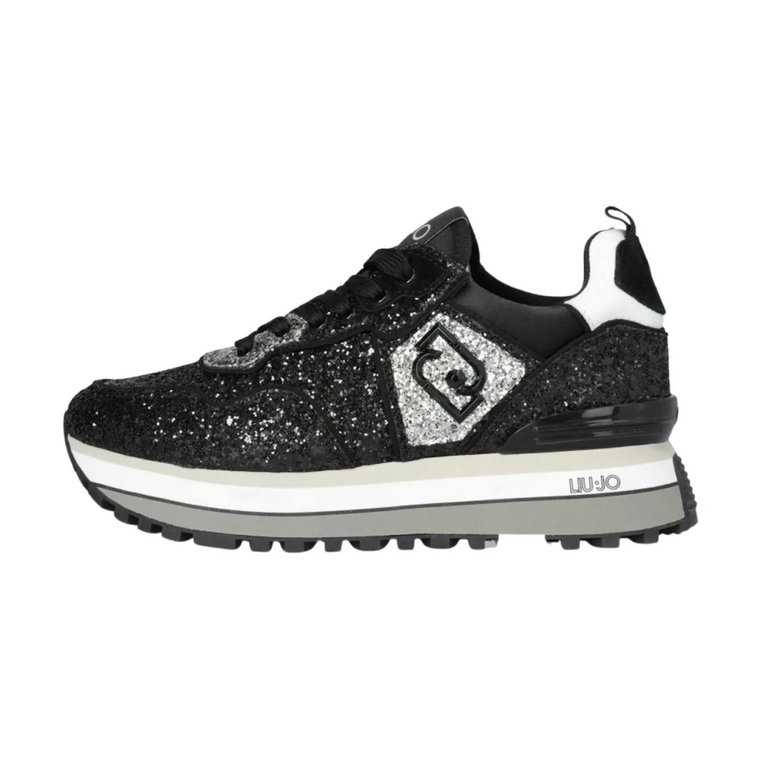 Maxi Wonder Glitter Sneaker 24 Czarny Srebrny Liu Jo