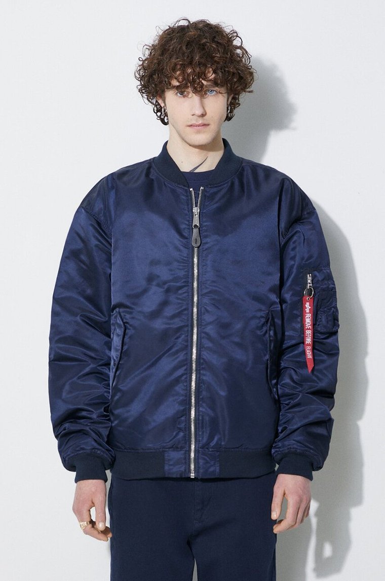 Alpha Industries kurtka bomber MA-1 CS męski kolor granatowy przejściowa oversize 136136