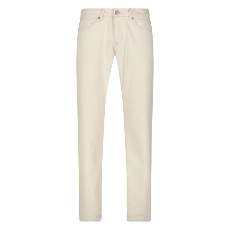 Białe dopasowane jeansy Tela Genova