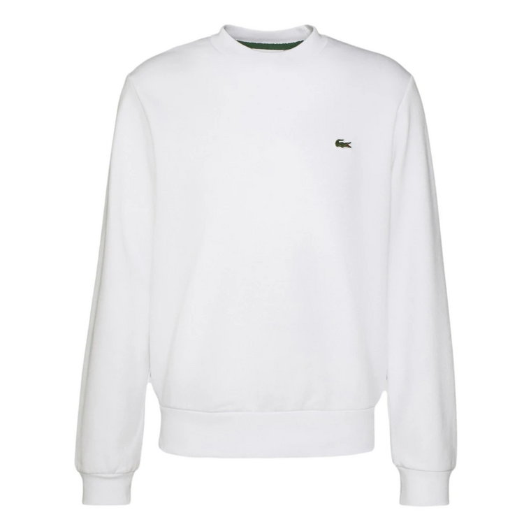 Biała Basic Sweatshirt Lacoste