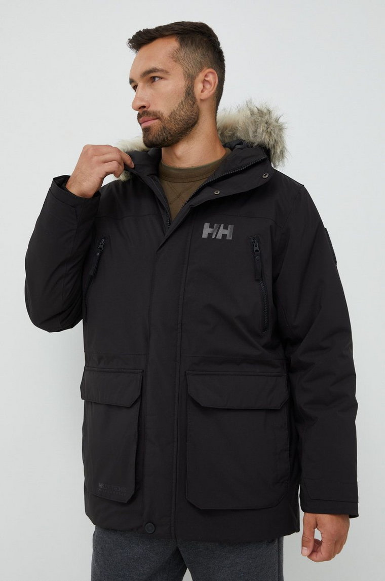 Helly Hansen kurtka REINE PARKA męska kolor czarny przejściowa 53630