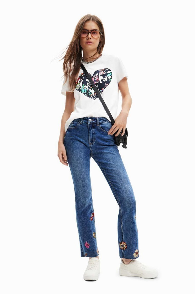 Desigual jeansy damskie high waist