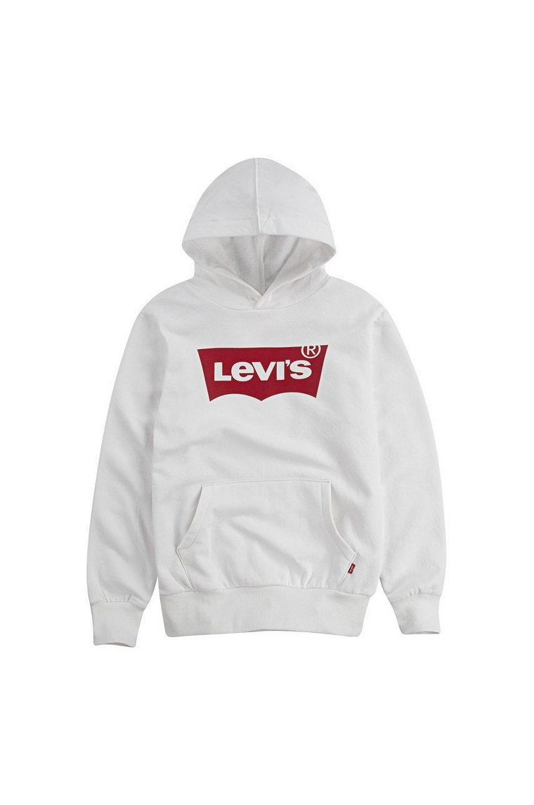 Levi's Bluza dziecięca kolor biały z kapturem z nadrukiem