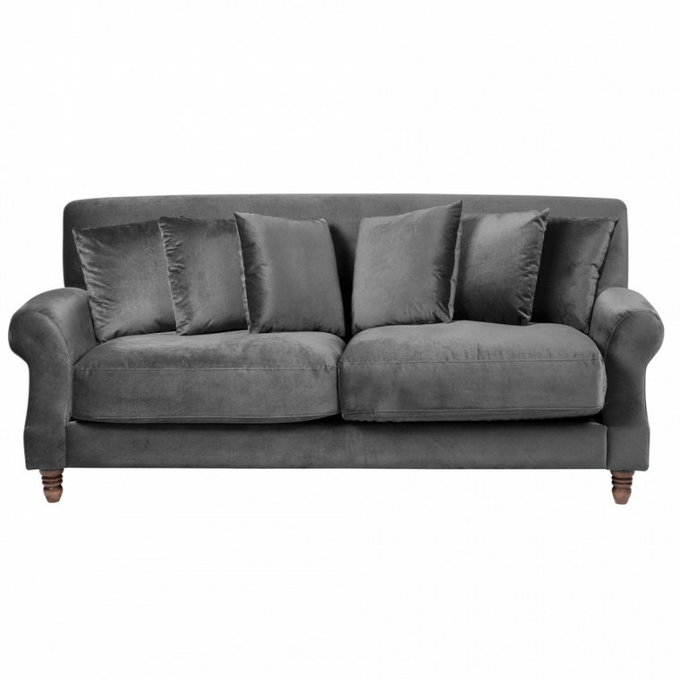 Sofa 3-osobowa welurowa szara EIKE kod: B137939