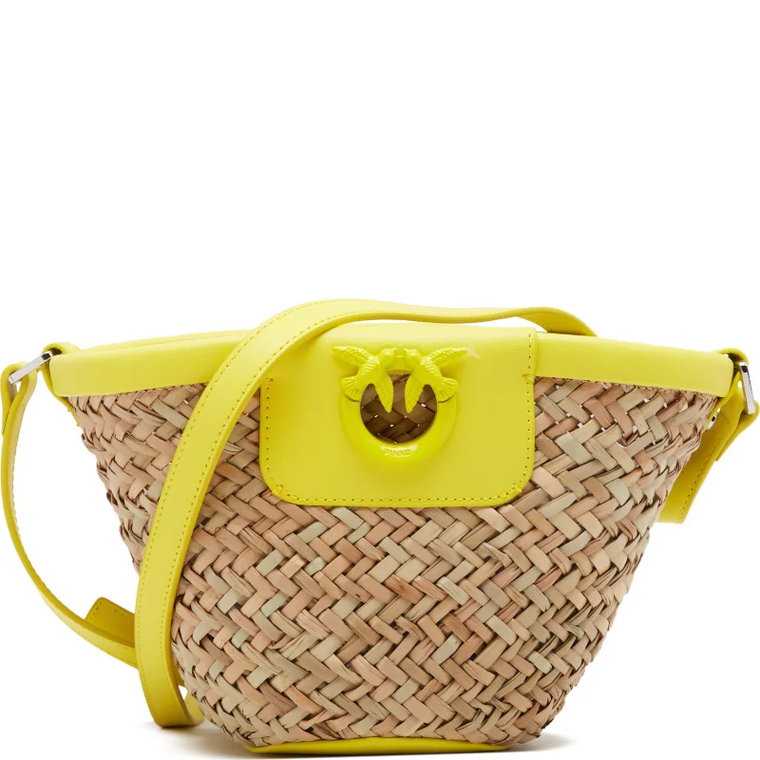 Pinko Torba plażowa .LOVE SUMMER BUCKET RAFIA | z dodatkiem skóry