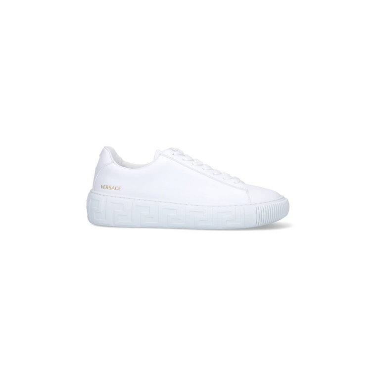 Białe Skórzane Sneakersy Greca Versace