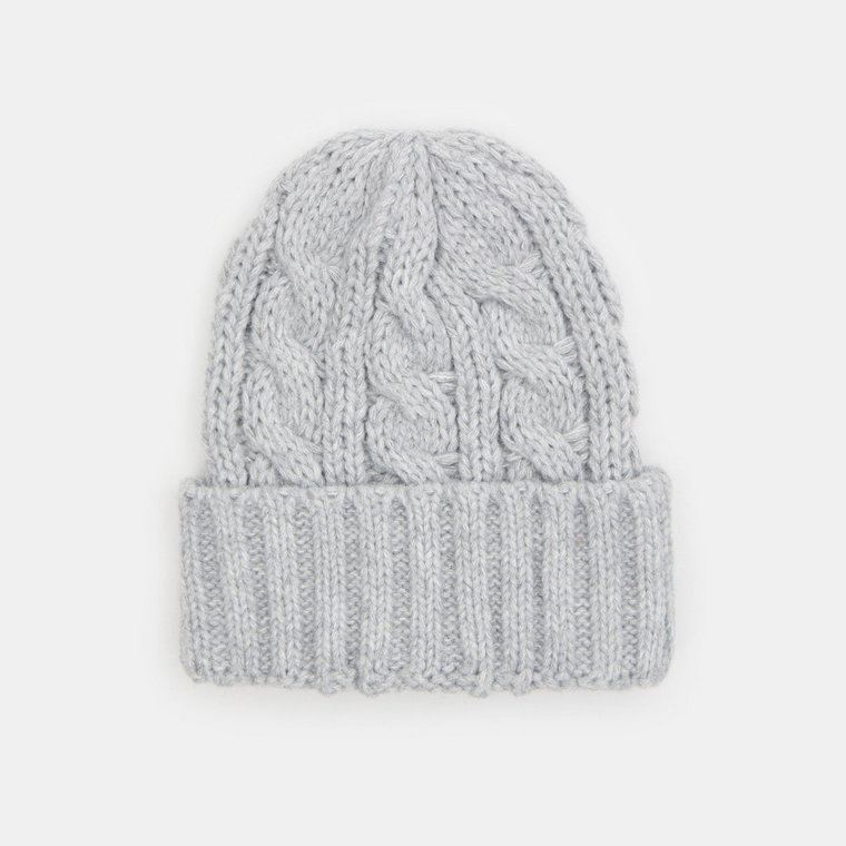 Sinsay - Czapka beanie - Jasny szary