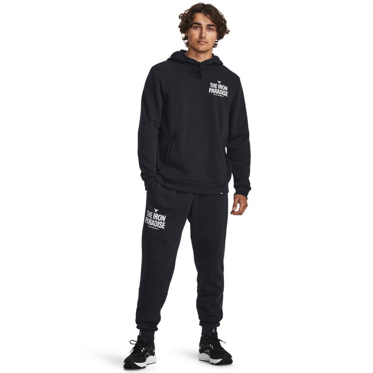 Męskie spodnie dresowe Under Armour Project Rock Rival Fleece Jogger - czarne