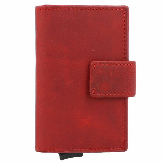 Maître Birkenfeld Etui na karty kredytowe Ochrona RFID Skórzany 6.5 cm red