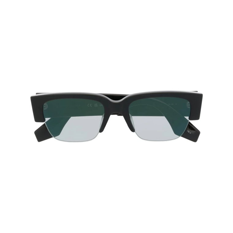 Czarne okulary przeciwsłoneczne z logo dla kobiet Alexander McQueen