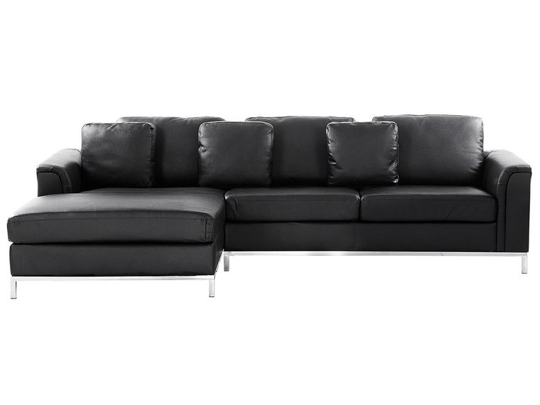 Sofa narożna BELIANI Oslo, 64x270x151 cm, czarny