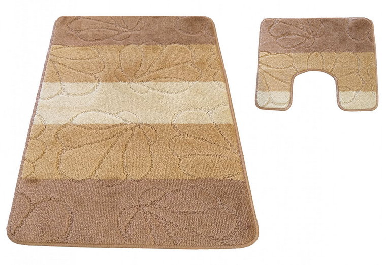 Beżowy komplet dywaników łazienkowych - Visto 4X