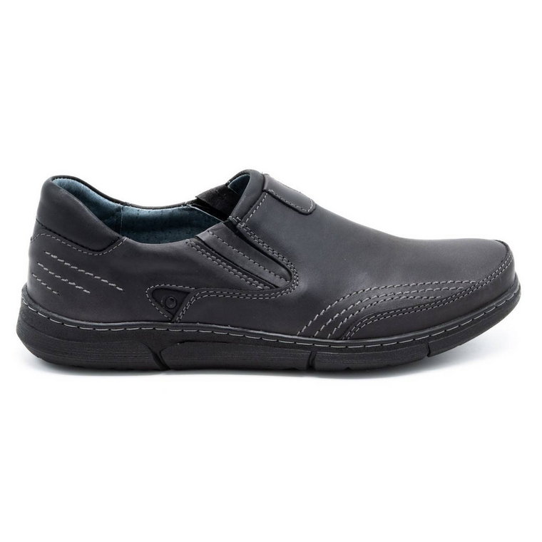 Polbut Buty męskie slip-on J51 szare