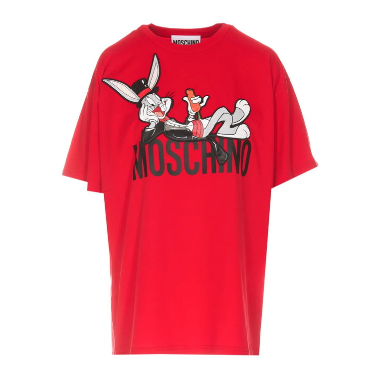Koszulka z naszywką Bugs Bunny Moschino