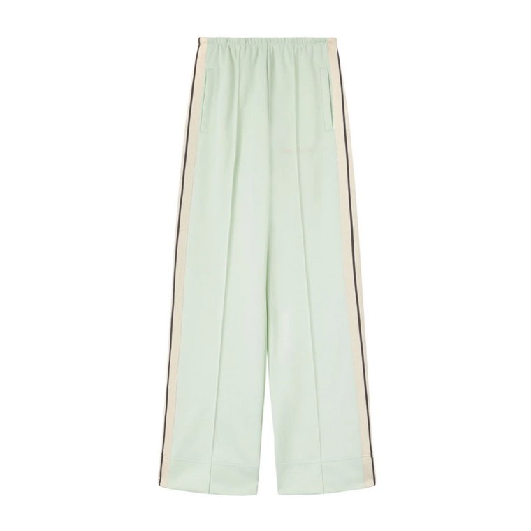 Zielone Spodnie dresowe z Kontrastującymi Elementami Palm Angels