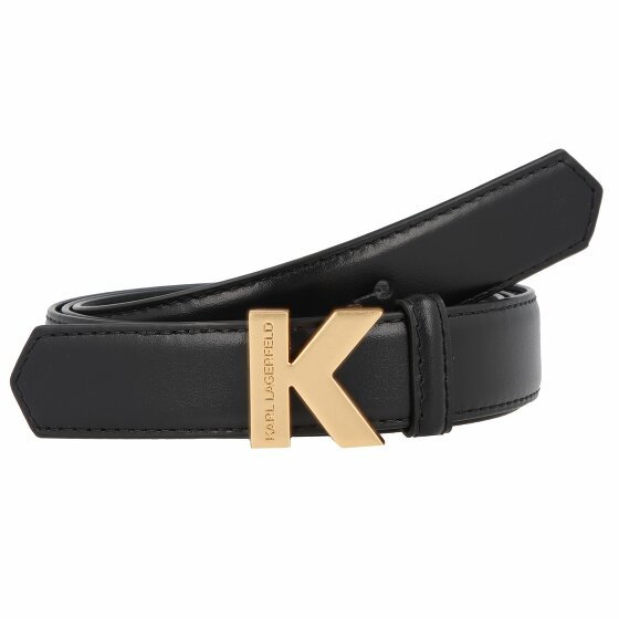 Karl Lagerfeld Signature Pas Skórzany black 75 cm