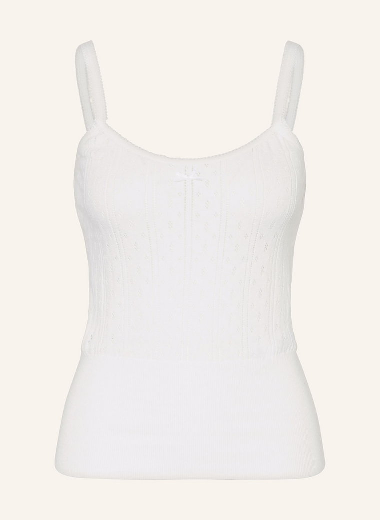 Jw Anderson Top Z Dzianiny weiss