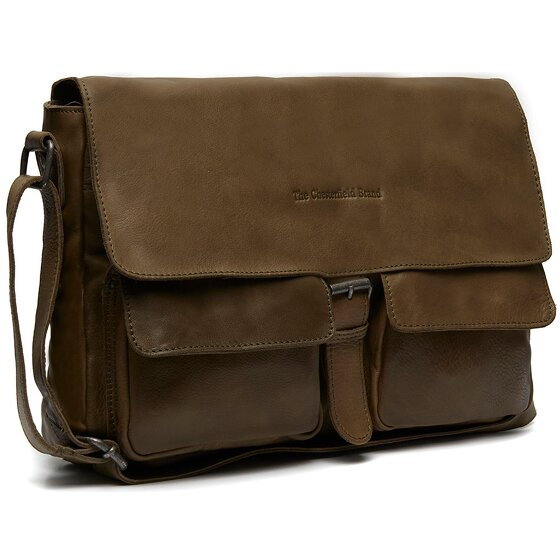 The Chesterfield Brand Interlaken Briefcase Messenger Skórzany 36 cm olive green