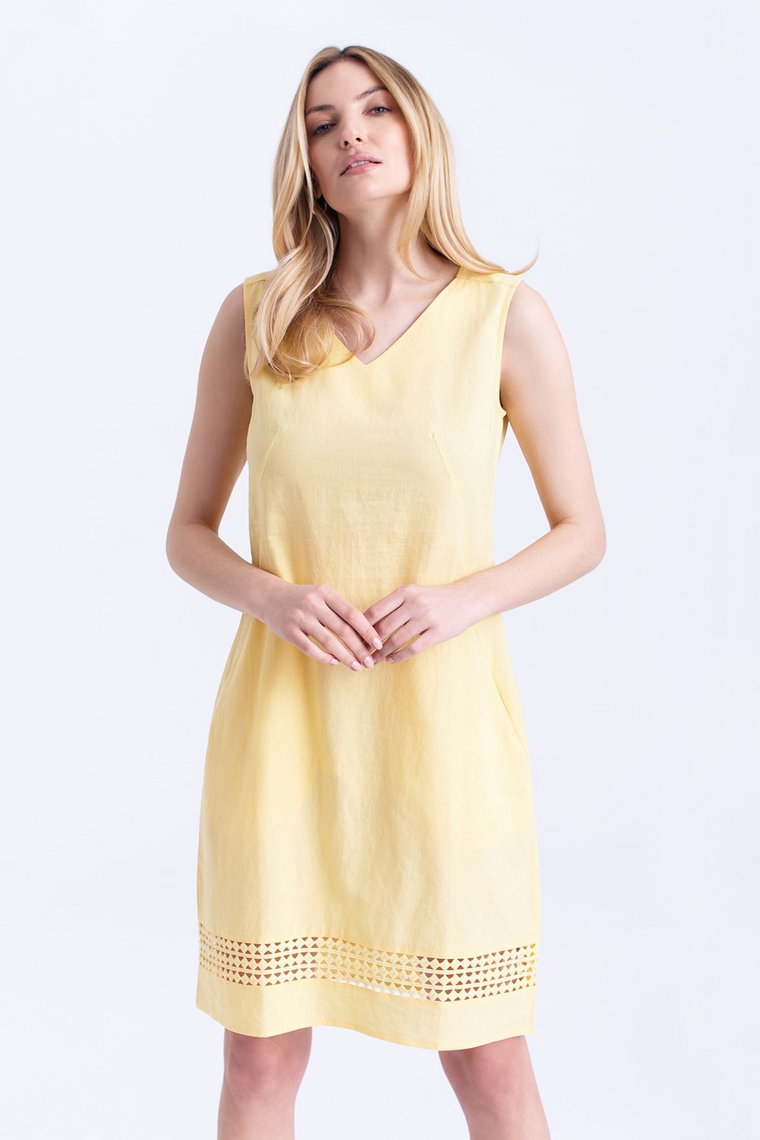 Sukienka krótka żółta