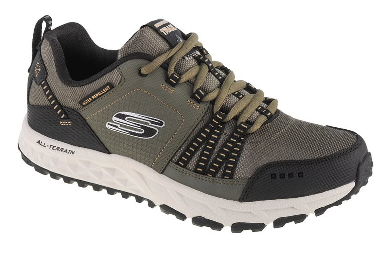 Skechers Escape Plan 51591-OLBK, Męskie, Zielone, buty trekkingowe, skóra licowa, rozmiar: 39,5