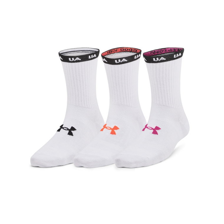 Damskie skarpetki treningowe (3-pack) Under Armour UA Essential Nv Mid Crew - białe