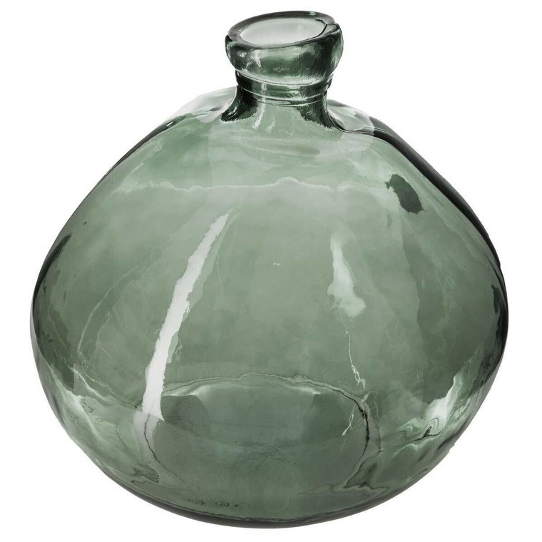 Wazon Dame Jeanne szklany 33cm zielony