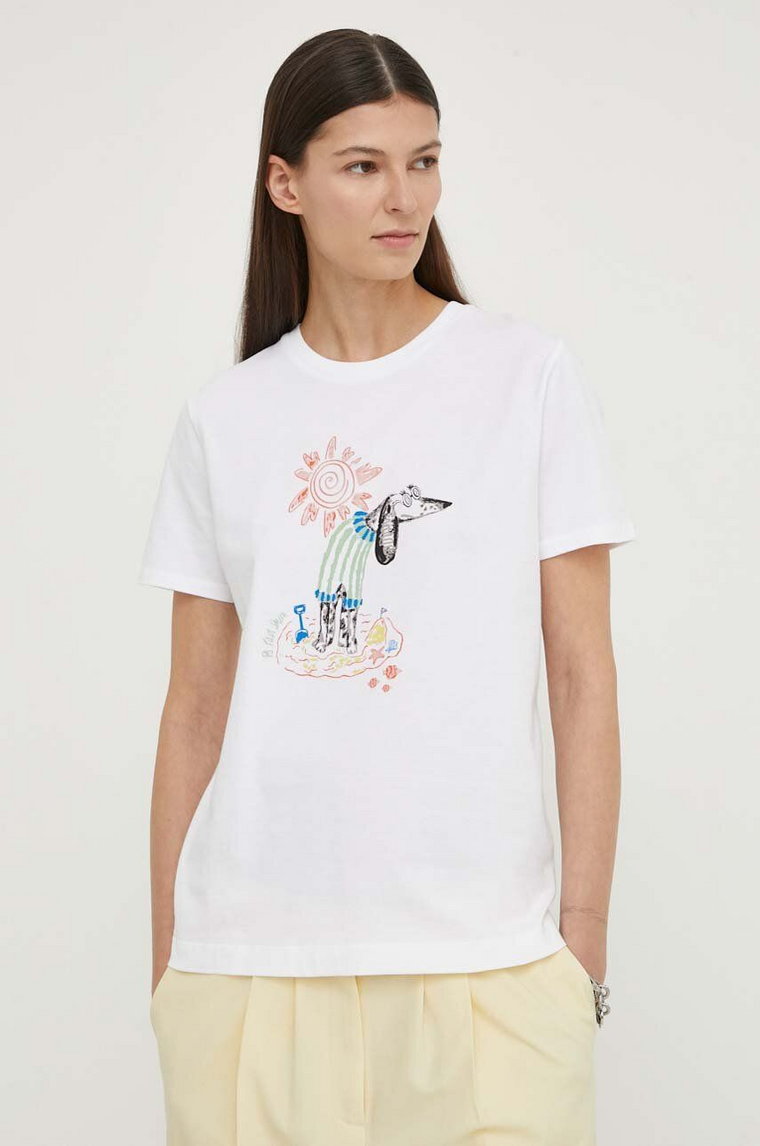 PS Paul Smith t-shirt bawełniany damski kolor biały