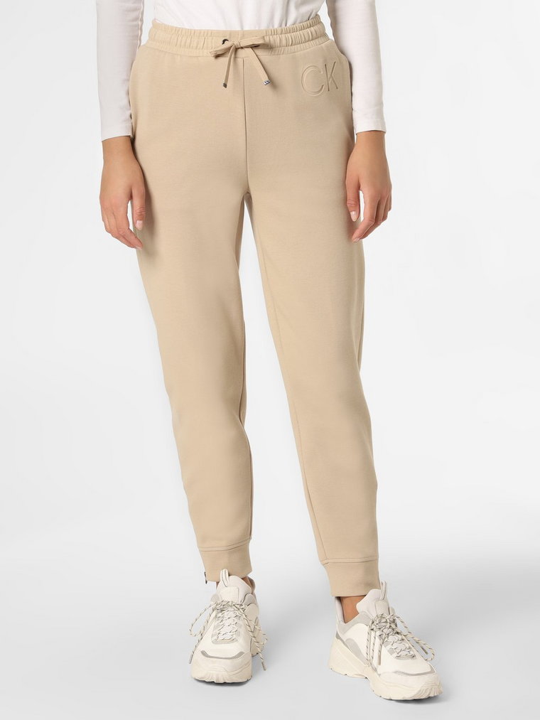 Calvin Klein - Damskie spodnie dresowe, beżowy