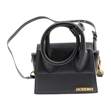 Jacquemus Pre-owned, La Montagne Le Chiquito Noeud Shoulder Bag in Leather Czarny, female,
