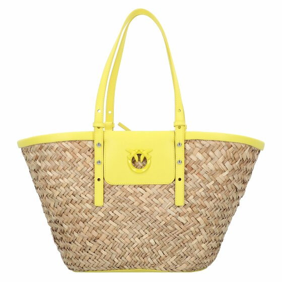 PINKO Love Summer Shopper Bag 29 cm naturale-giallo-block color