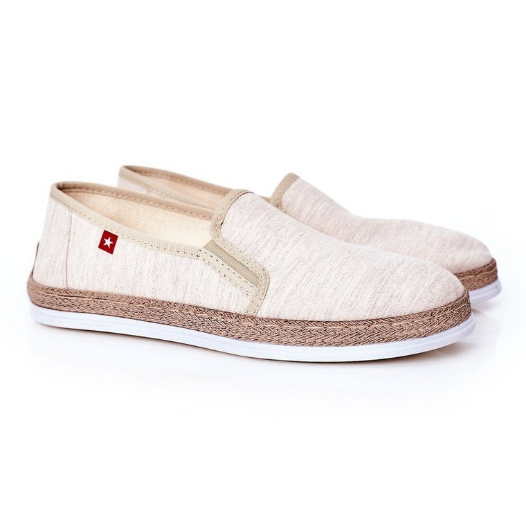 Męskie Espadryle Big Star HH176001 Beżowe beżowy