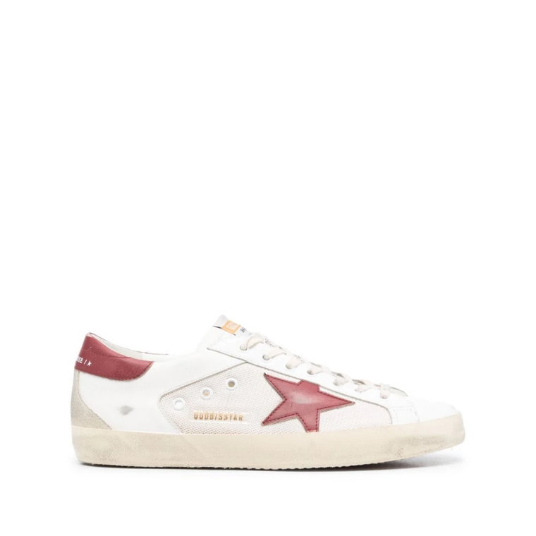 Cream White Super-Star Mesh Lace-Up Sneakers Golden Goose