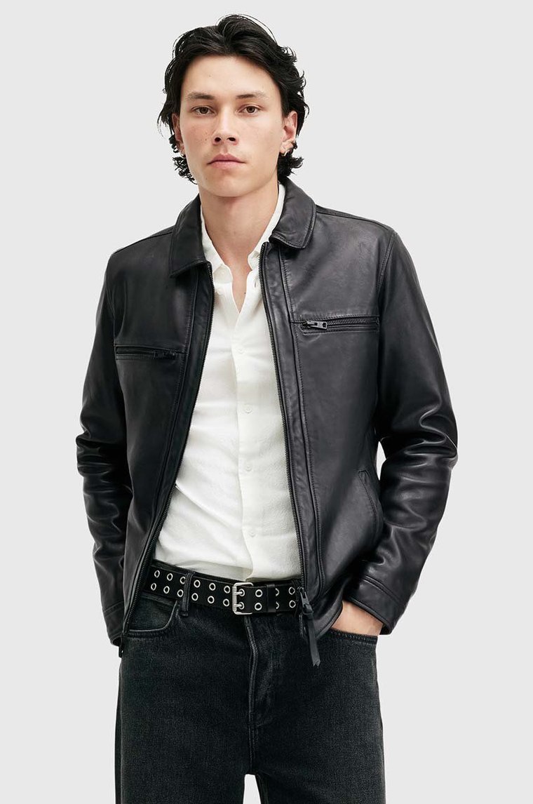 AllSaints kurtka skórzana LUCK JACKET męska kolor czarny przejściowa M069LB