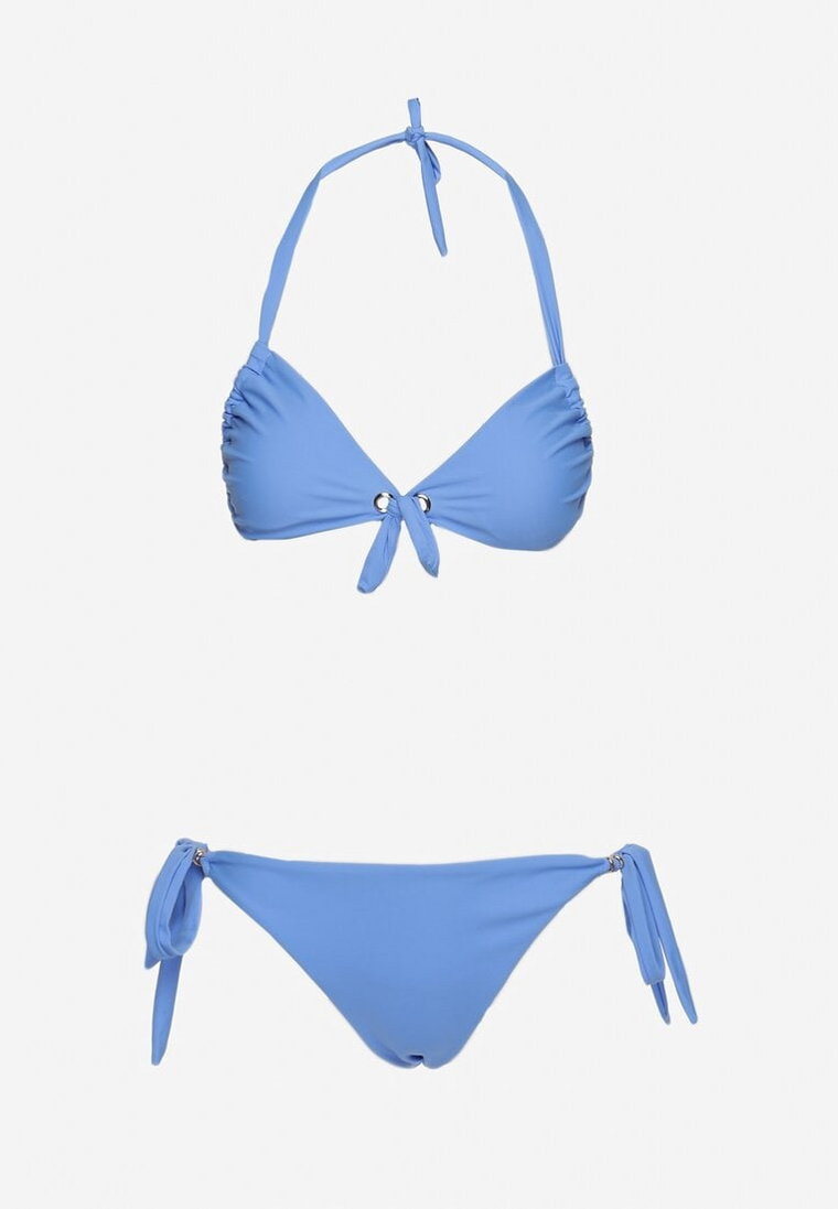 Niebieskie Eleganckie Bikini z Regulowanymi Paseczkami Jaenara