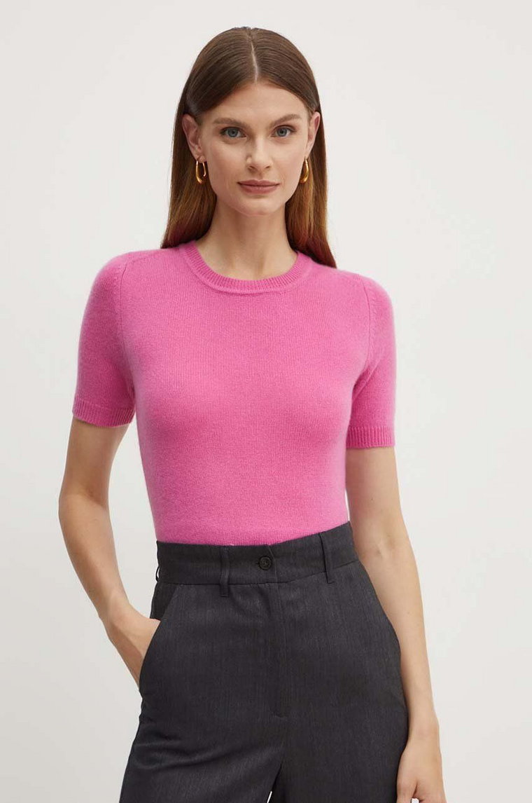 Marella sweter wełniany damski kolor różowy  2423366044200