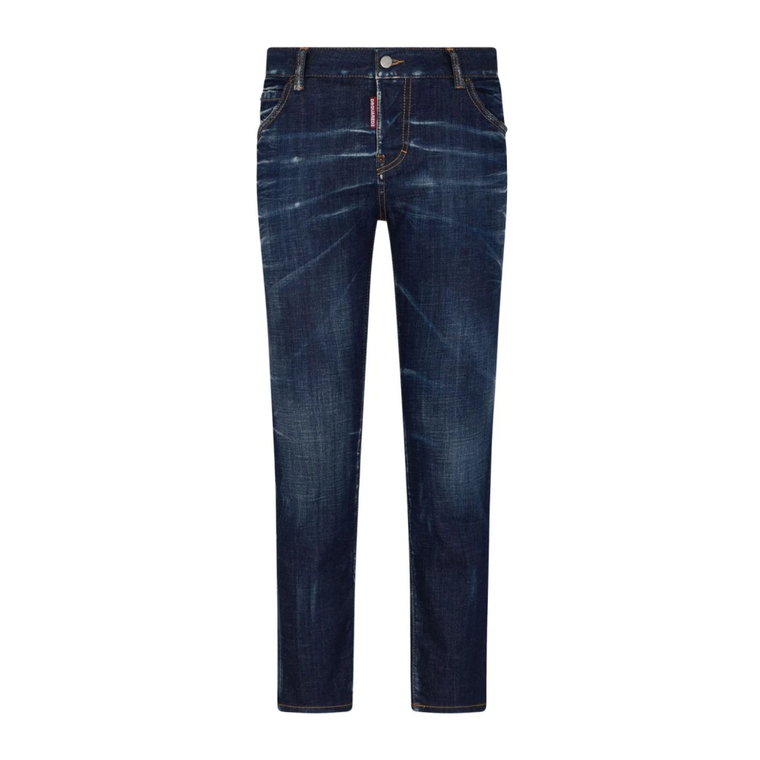 Wąskie Indigo Niebieskie Jeansy Dsquared2