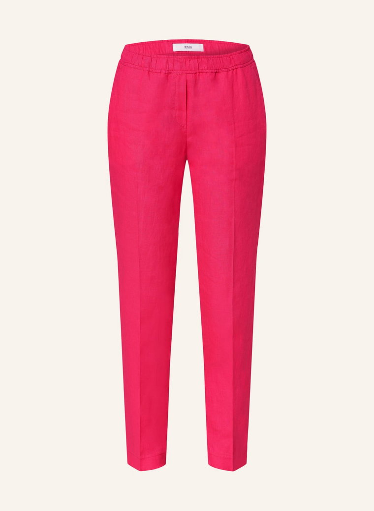 Brax Spodnie Z Lnu Style Maron pink
