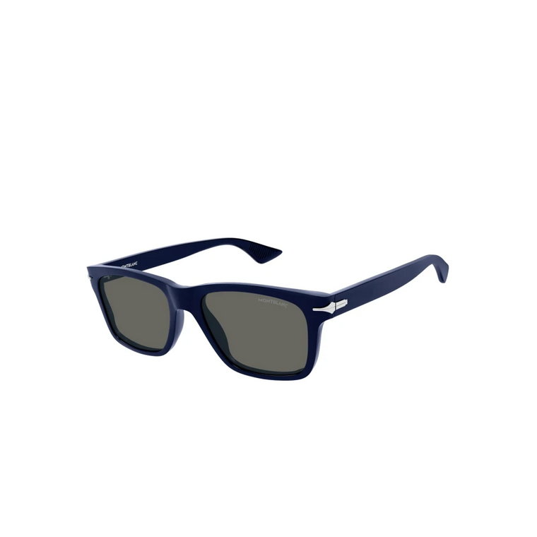 Niebieskie Okulary Przeciwsłoneczne z Zielonymi Szkłami Montblanc