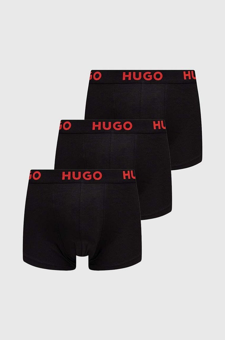 HUGO bokserki 3-pack męskie kolor czarny 50496723