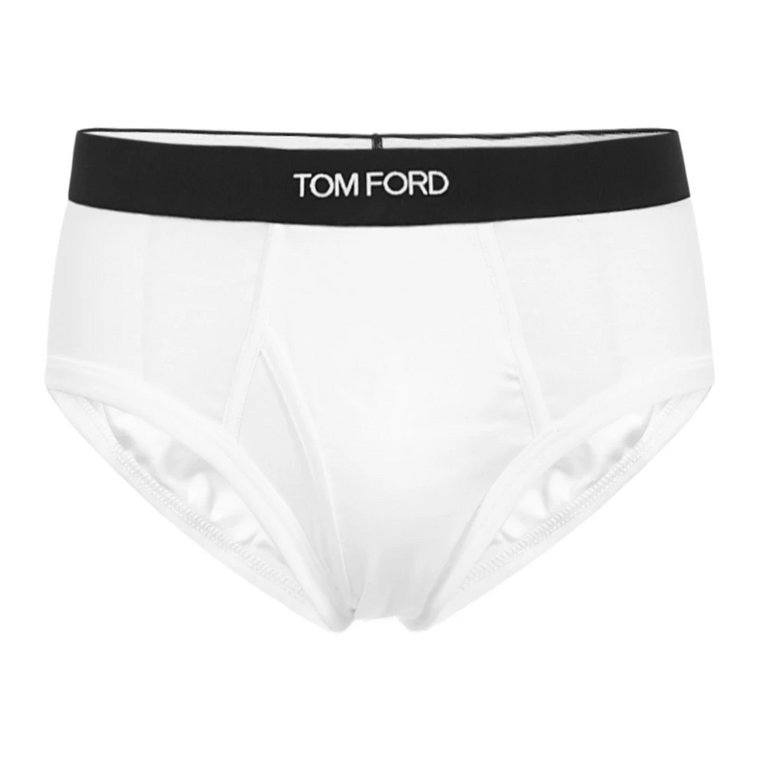Białe Spodnie z Bawełny z Domieszką Elastanu Tom Ford