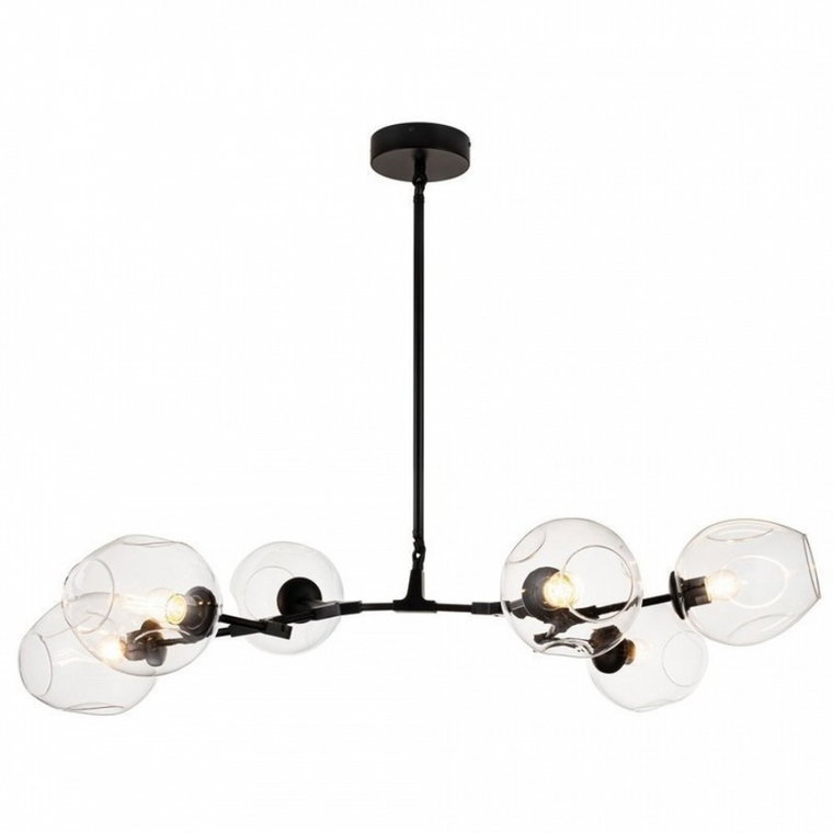Lampa wisząca modern orchid-6 transparentno czarna 130 cm kod: ST-1232-6 black transparent