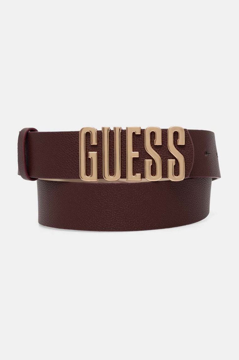 Guess pasek MERIDIAN damski kolor bordowy BW9113 P4235