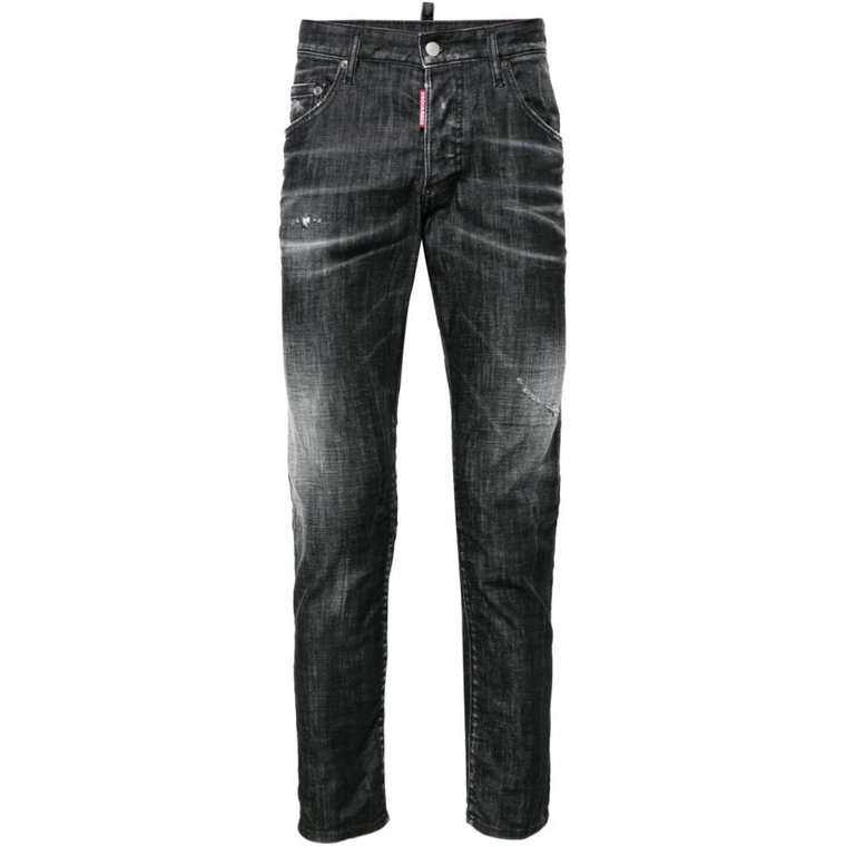 Czarne Spodnie Slim Fit Dsquared2